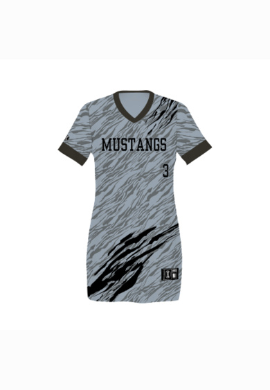 Ladies sublimated lightweight reversible v-neck softball jersey Thumbnail